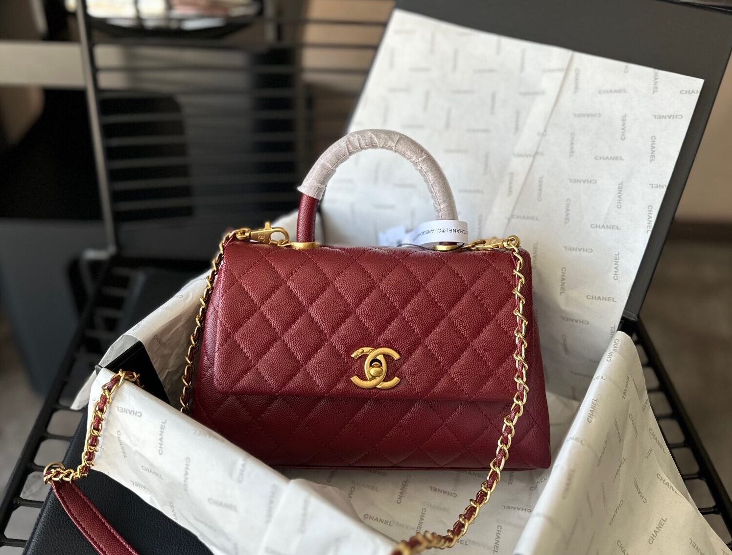 Chanel handle bag